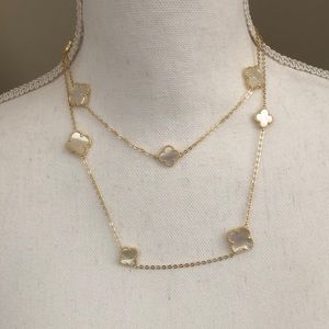 NWT 🎉host pick🎉🎈gold over sterling silver with mop necklace